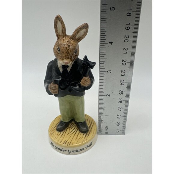 Royal Daulton Bunnykins Inventor Alexander Graham Bell Telephone Limited Edition - Picture 2 of 10
